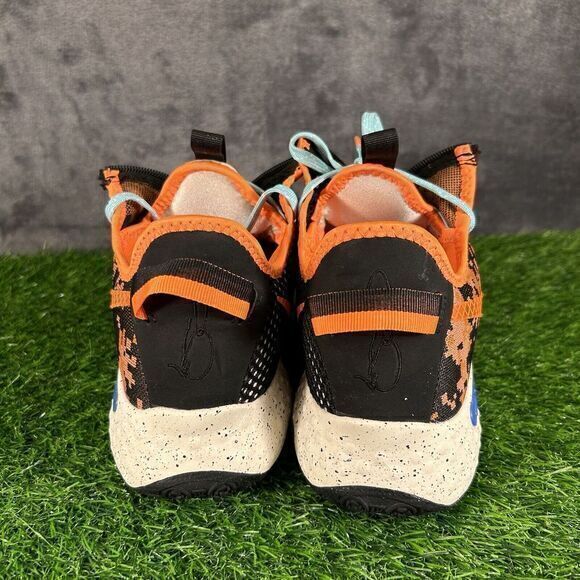 Nike PG 4 Mens 8 Orange Black Camo Shoes Sneakers Athletic Basketball Gym Zipper - Picture 5 of 10